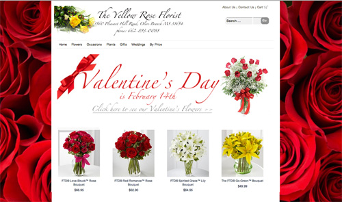 Valentine's day/ world cup banner is needed for online flower shop