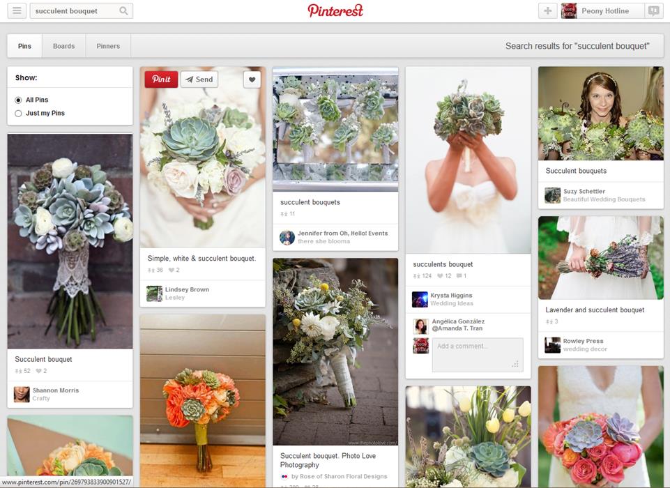 Flower Shop Pinterest Board