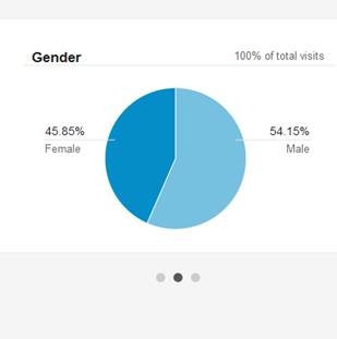 Gender graph Google Analytics Florist Website