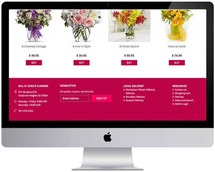 Florist Websites - Colors