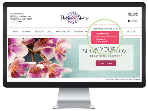 Florist Website - Accent Colors