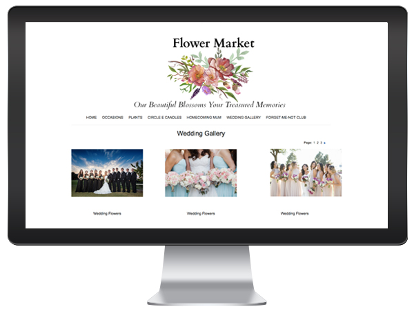 florist website wedding gallery