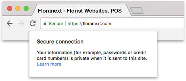 Secure Florist Website Example - HTTPS