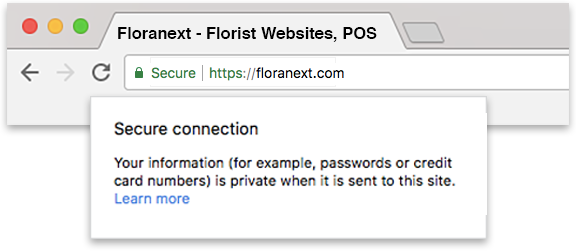 Florist Website - HTTPS Secure Connection