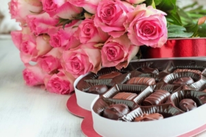 Valentines, floral, chocolate