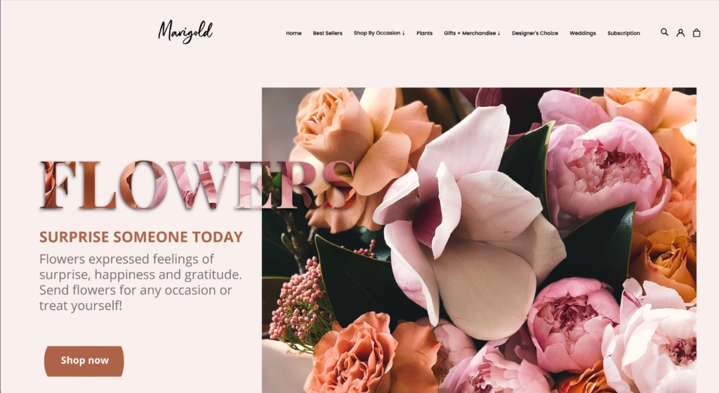 Florist Website Theme - Marigold