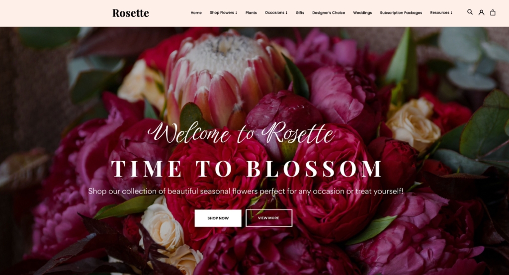 Florist Website Theme - Rosette