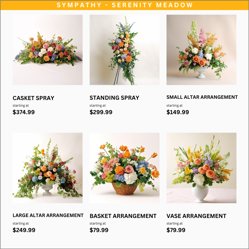 Florist Product Catalog - Sympathy Products