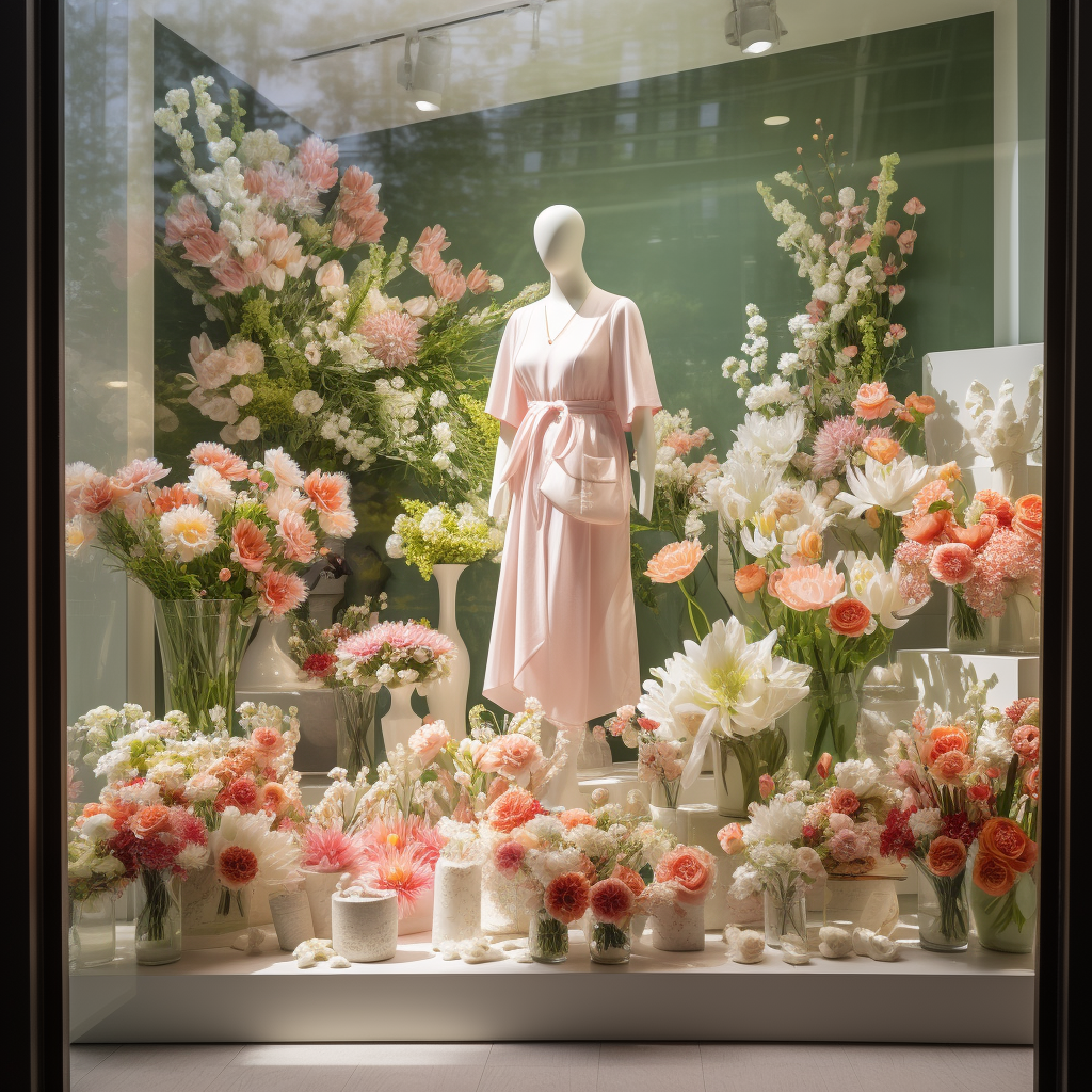 floral window display ideas