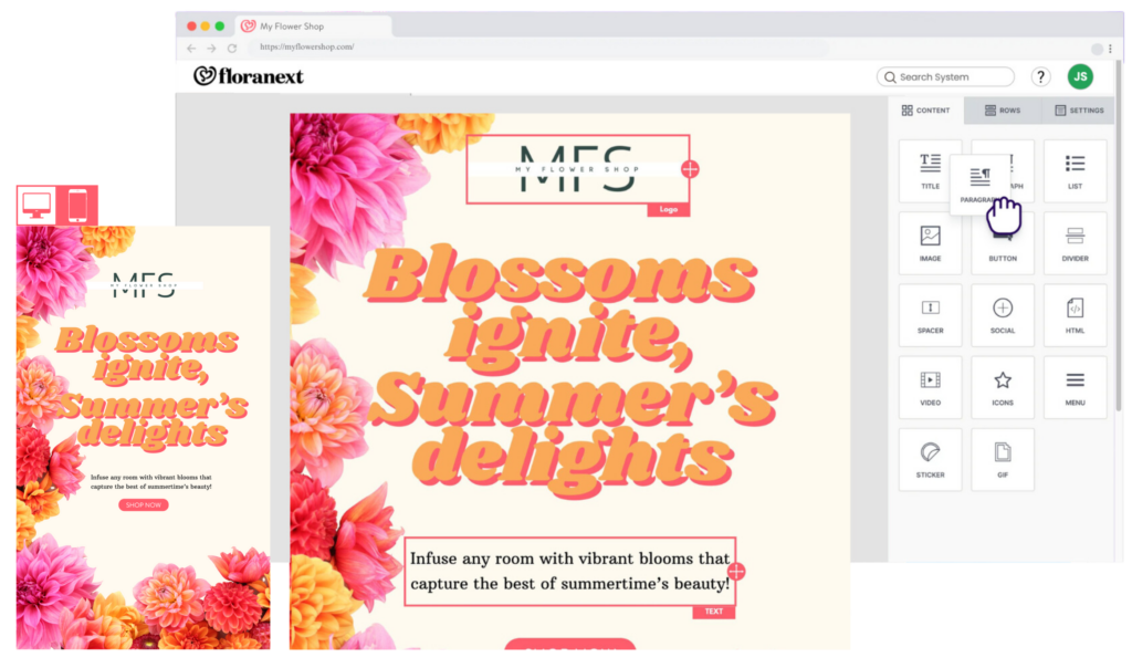 email marketing - template